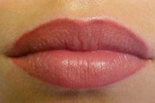 Lip microblading produces permanent makeup look.